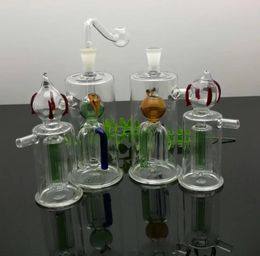 Glass Smoking Pipes Manufacture Hand-blown bongs Strawberry connected glass hookah bottle