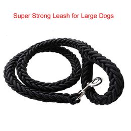 Dog Collars Leashes 130cm LXL Super Strong Coarse Nylon Leash Army Green Canvas Double Row Adjustable Collar For Medium Large Dogs 230619