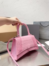 Luxury Hourglass shoulder bag Designer Bag Stylish Women's Tote Crocodile embossed real leather crossbody bag Shoulder bag Versatile
