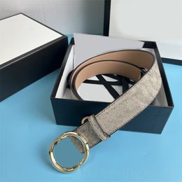 Luxury belt for woman designer business brown belt black gold plated buckle surface canvas smooth cinturon mens belts fashionable pants simple accessories ga014