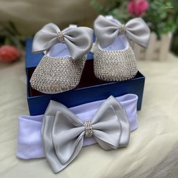 Athletic Shoes Dollbling Born Baby Girls Boys Moccasins Bowknot Rhinestone Infant Toddler Soft Sole Footwear First Walker 0-4Y