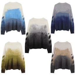 Maglioni firmati da uomo Splice tie dye pattern Design classico trend top Unisex Maglieria addensata streetwear maglieria Moda Inverno maglione con cappuccio top a righe