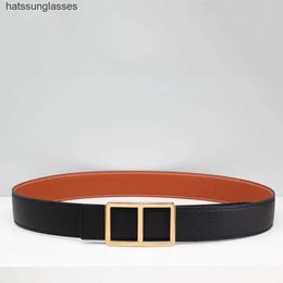 More beautiful than h button luxury goods Emma men's high-grade leather belt Japanese buckle belt business pure leather pants