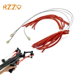 Resistance Bands Slings Catapult Rubber Band 8 Shares Natural Latex Elasticity Steel Wire for Outdoor Hunting Sport Tool 230617