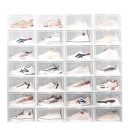 Other Home Storage Organization 421pcs Transparent Shoe Box Set Shoes Organizers Case Plastic Foldable Dustproof Stackable Combined Cabinet 230617