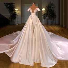 White Mermaid Wedding Dresses 2021 Bridal Gowns Off The Shoulder Princess Vestido Beads Brides Robe De Mariage236y