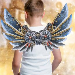 Party Decoration Mechanical Punk Wings Adult Childrens Halloween Decor Masquerade Ball Carnival Cosplay Movie Actor