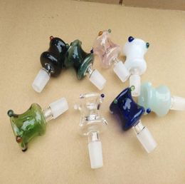 Glass Smoking Pipes Manufacture Hand-blown bongs Colourful Dot New Concave Bubble Head