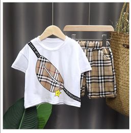 Clothing Sets Baby Clothes for Boys Girls Summer Spring Casual Clothes Sets Solid Short Sleeve Toddler T-shirt Tops Pants Kids Pyjama Outfit