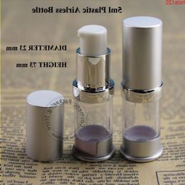 10pcs/lot 5ml Plastic Argentous Lotion Airless Pump Spray Bottle 1/6OZ Cream Emulsion Small Container Refillable Packaginghood qty Mordb