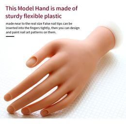 Nail Practice Display Model Hand Plastic Nail Art Practice Model Manicure Artificial Hand Nail Salon Design Fake Body Part 230619