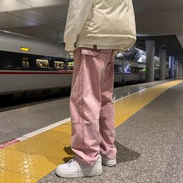 Men's Jeans Men 2023 Autumn Streetwear Hip Hop Cargo Pants Wide leg Hip hop Straight Denim Trousers Korean Style Male Harem Jean 230619