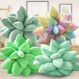 Plush Dolls 2545cm Lifelike Succulent Plants Plush Stuffed Toys Soft Doll Creative Potted Flowers Pillow Chair Cushion for Girls Kids Gift 230617