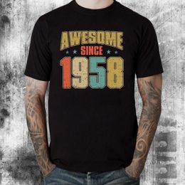 Men's T Shirts Vintage 1958 Limited Edition Aged Perfectly Shirt Men Awesome Since T-Shirt Retro In Tee Camisetas Hombre