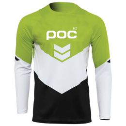 Cycling Shirts Tops RCC POC Men's Sports Shirt Downhill and Mountain Bike Shirt Mtb Offroad Motorcycle Motocross Sportswear 230619