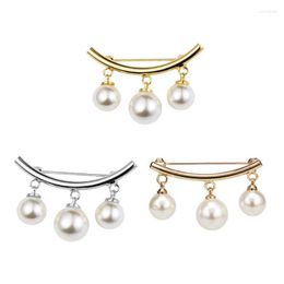 Brooches Fashion Imitation Pearl Safety Pin Headscarf Collar Cardigan Shawl Clothes Scarf Anti-light Brooch For Mother's Day