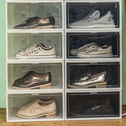 Other Home Storage Organization Sneaker Box Stackable Combined Shoes Folding Plastic Case Dustproof Drawer Clear Organizer Shoebox 230617