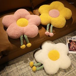 Pillow Flower Cute Soft Comfy Girls Birthyday Gift Pillows Decor Home Floor Seat Office Desk Chair For Bedroom