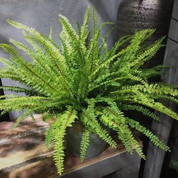 Garden Decorations fake grass green plant pot hanging row artificial fern leaf persian leaves home wedding party shop decor 230619