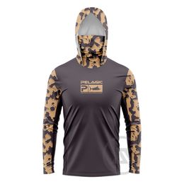 Other Sporting Goods Pelagic Fishing Performance Shirts Hiking Clothing Long Sleeve Mask Uv Protection Fishing Jersey Fishing Hooded Apparel 230617