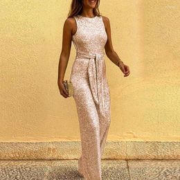 Women's Two Piece Pants Donsignet Women's Suit Fashion Summer Sexy Sequined Silver Dot Sleeveless Trousers 2 Sets Womens Outfits