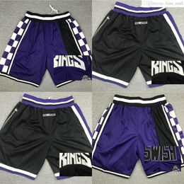 Classic Just Don Basketball Shorts Retro Williams Webber Bibby With Pocket Hip Pop Pant Zipper Sweatpants Fox Sabonis Monk Short xs-xxxl