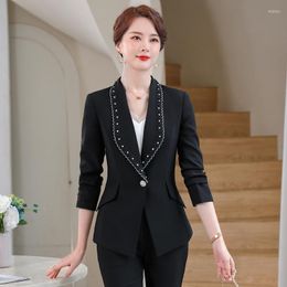 Women's Suits Women Coat Fashion Elegant Black Slim Jacket OL Styles Fall Winter Blazers For Business Work Blaser Outwear Tops Oversize
