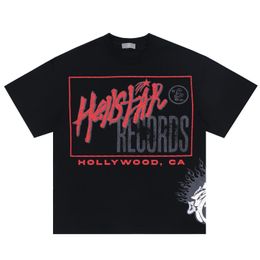 2XLI Hellstar Shirt Designer Short Shirts Men Plus Tees t Rapper Wash Grey Heavy Craft Unisex Sleeve Tshirts Tops High Street Retro Women Tshirt Us Sxl Hell star F