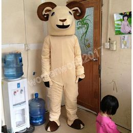 Adult Size Gold Sheep Mascot Costume Simulation Cartoon Character Outfit Suit Carnival Adults Birthday Party Fancy Outfit for Men Women