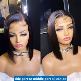 Straight Lace Front Wigs For Black Women 150 Lace Frontal Wigs Closure Wig Bob Wig Human Hair Wigs