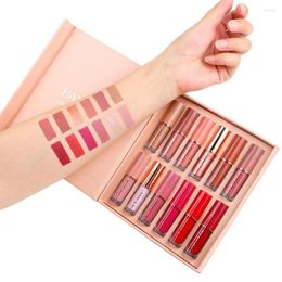 Lip Gloss Fashion Women Matte Velvet Lipstick Set Party Daily Use Charm Lips Makeup Cosmetics Long Lasting Stick Wholesale