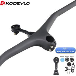 Bike Handlebars Components Mtb Carbon 286mm10Degree Integrated Handlebar For Mountain 600780mm Stem 60708090100110mm Bicycle Parts 230617