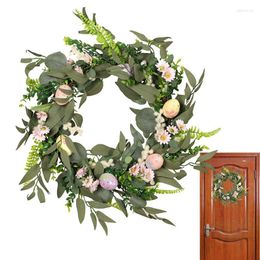 Decorative Flowers Easter Wreath | Decorations For The Home Hanging Spring Season Front Door Decoration Flower Wreaths