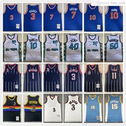 Mitchell and Ness 1995 All-star Basketball 10 Charles Barkley Jersey Retro Shawn Kemp David Robinson Yao 11 Ming Tracy Mcgrady Steve Francis