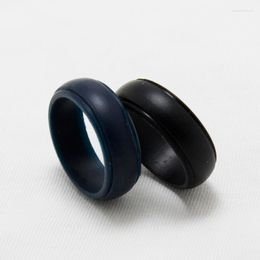 Cluster Rings Men&Women Men Silicone Hypoallergenic Flexible Wedding Rubber Bands 8mm Food Grade Finger Ring