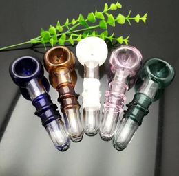 Glass Smoking Pipes Manufacture Hand-blown bongs Three wheel Coloured glass concave pot