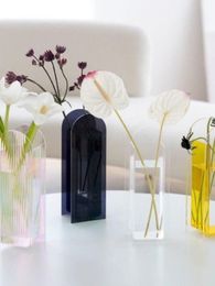 Vases Acrylic transparent vase dry flower vase decoration home living room decoration large bouquet vase 230617