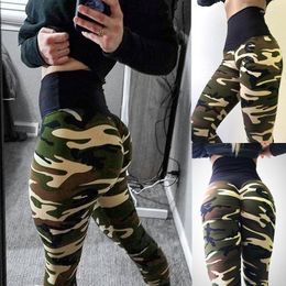 Women's Leggings Women High Elastic Skinny Camouflage Legging Slim Army Green Jegging Fitness Leggins Gym Sport Pants