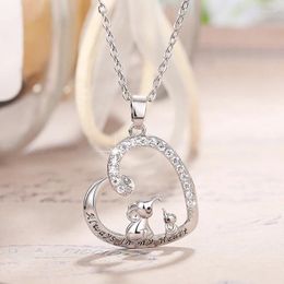 Pendant Necklaces CAOSHI Romantic Lady Mother's Day Gift Necklace With Dazzling Zirconia Fashion Women Anniversary Party Accessories