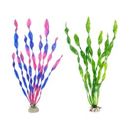 Decorations Artificial Seaweed Water Plants for Aquarium Plastic Fish Tank Plant Weeds Ornament Grass Viewing Accessories 230619