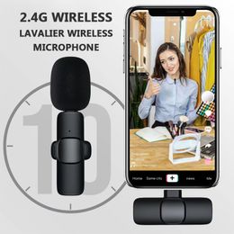 Lavalier Wireless Microphone IPhone IPad Mini Iphone Plug-Play Denoise Lapel Clip on Mic for Video Recording, Game Live Streaming, Interviews, YouTube, TikTok,