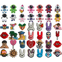 Shoe Parts Accessories Astronaut Charms For Jibbitz Bubble Slides Sandals Bad Rabbit Pvc Decorations Christmas Birthday Gift Party F Otst5