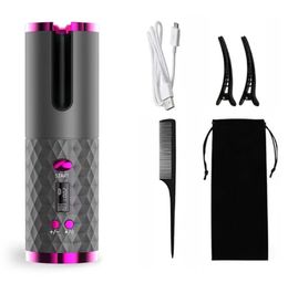 4000mAh Fully Automatic Charging Portable Curling Iron Smart Wireless Auto Curler for Travel Multiple Styles Available