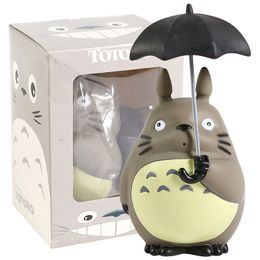 Action Toy Figures Miyazaki Hayao My Neighbour Totoro with Umbrella PVC Figure Collectible Model Toy 230617
