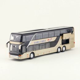 Diecast Model Car 1 50 Scale SETRA S 431 DT Bus Sightseeing Toy Car Porswon Diecast Model Pull Back Sound Light Educational Collection Gift Kid 230617