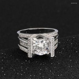 Wedding Rings ZHOUYANG & Engagement Ring Luxury Silver Colour Cubic Zirconia Finger Fashion For Women ZYR587