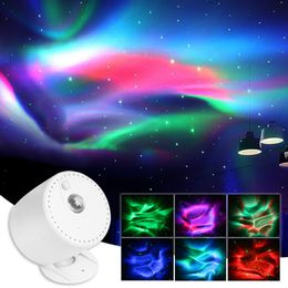 Other Home Garden Northern Lights Starry Sky Projector Aurora Star Galaxy Projectors Night Light Led Lamp Decoration Home Bedroom 230617