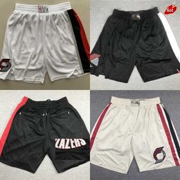 Just Don S-3XL Classic Basketball Drexler Lillard Shorts Retro with Pocket Hip Pop Pant Zipper Sweatpa Grant Hart Simons Winslow Short