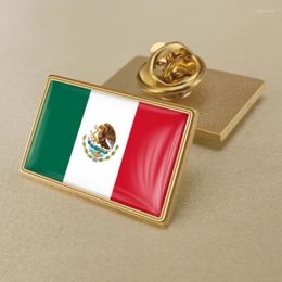 Brooches 4 Styles Mexico Flag Enamel Laple Pins