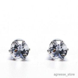 Stud Stud White Black Magnetic Magnet Ear Easy Use Stone Earrings For Women Men Clip On Hole Gift R230619